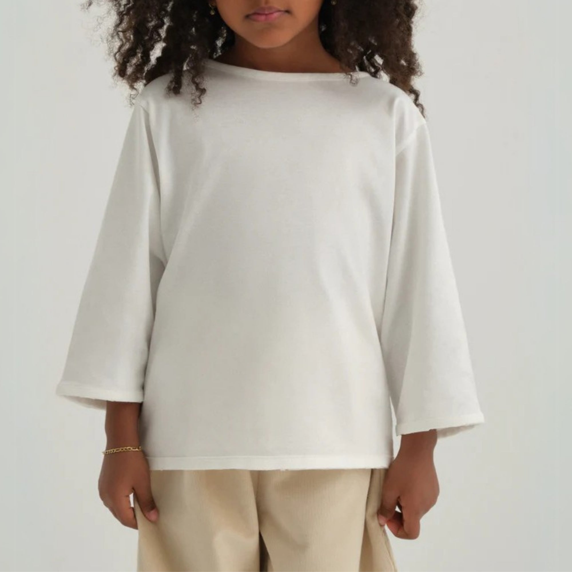 t-shirt blanc enfant manches longues