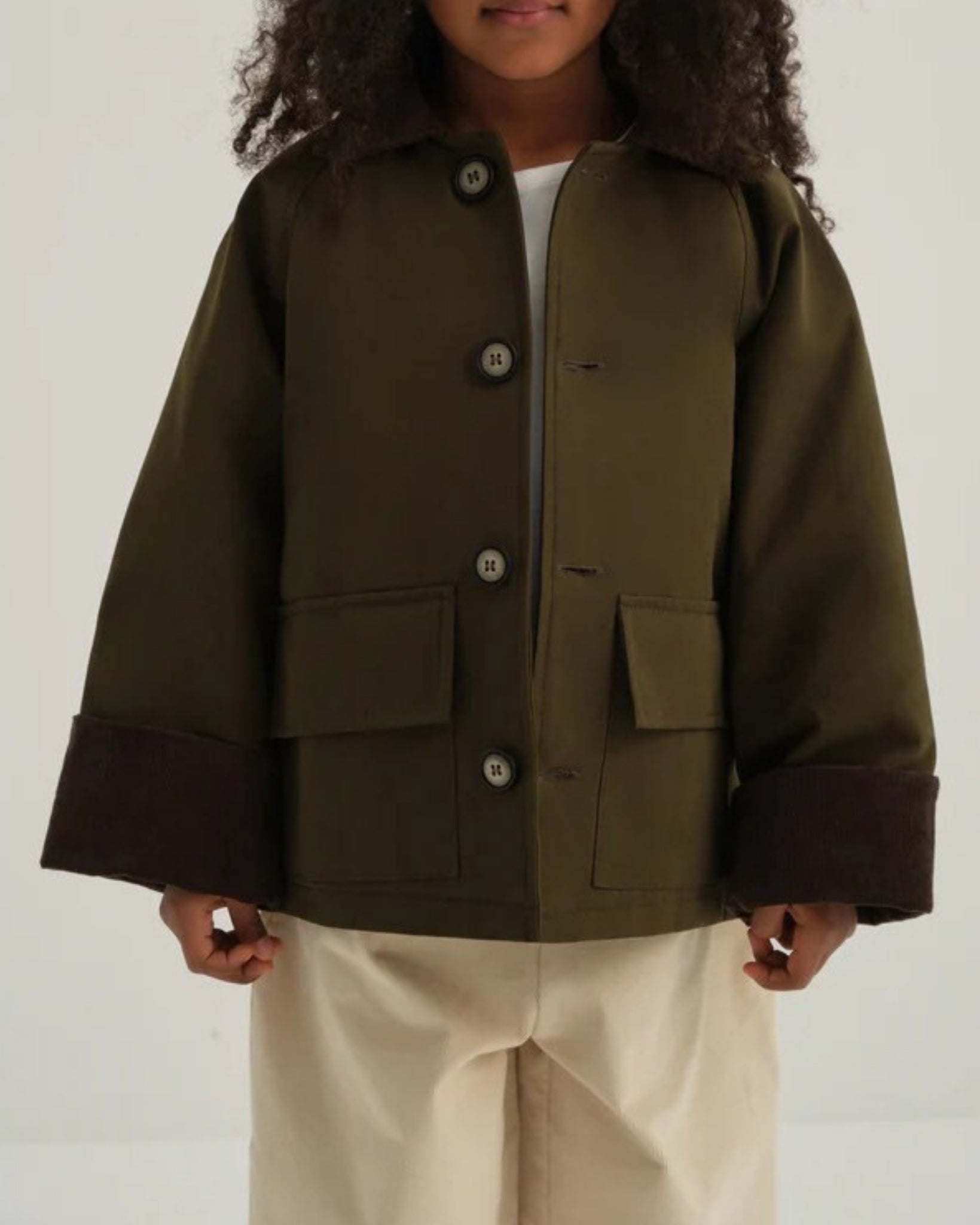 manteau pour enfant à col velours