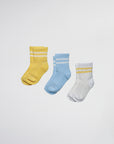 chaussettes pour enfant côtelées à rayures