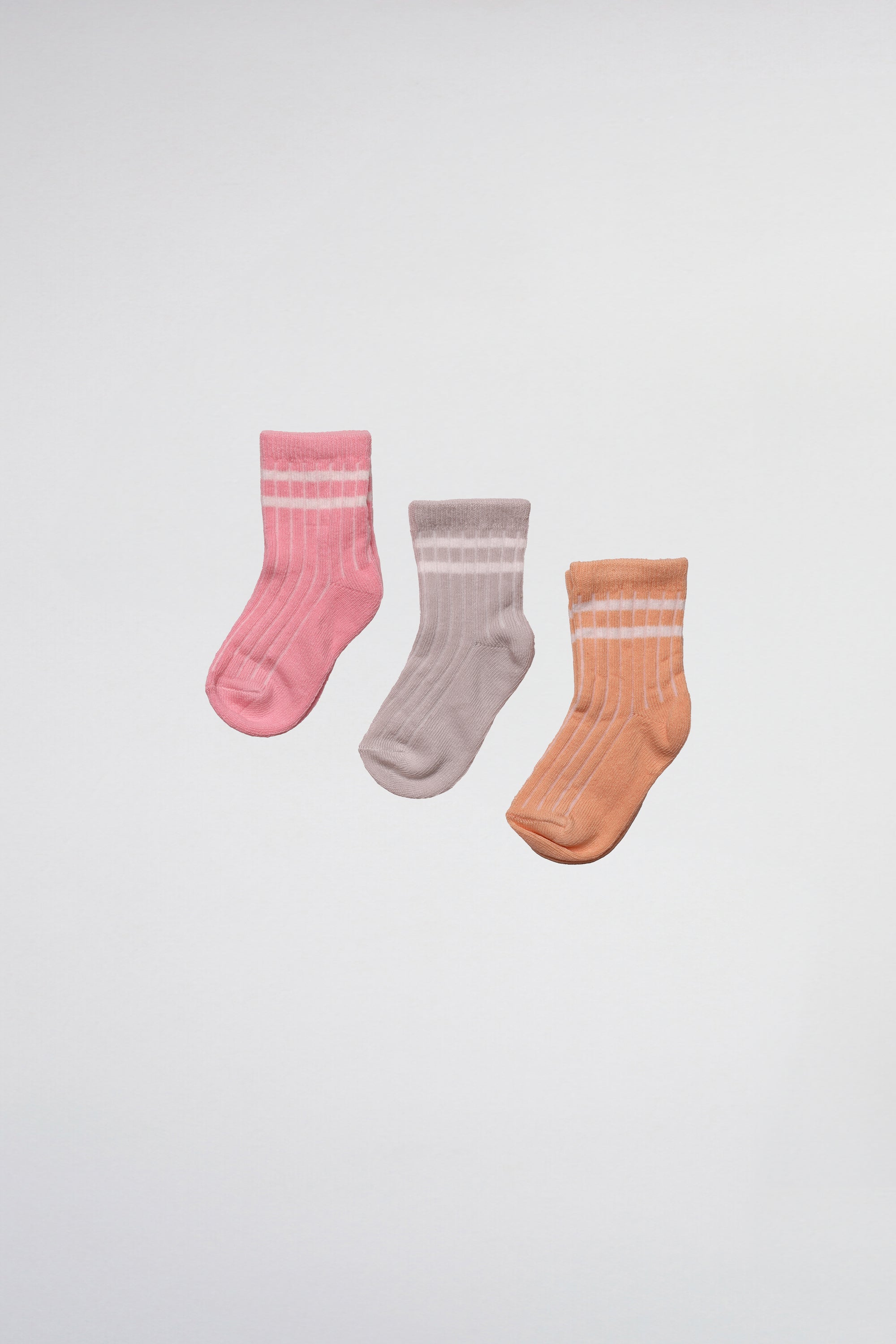 chaussettes pour enfant côtelées à rayures