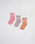 chaussettes pour enfant côtelées à rayures