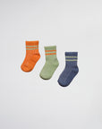 chaussettes pour enfant côtelées à rayures