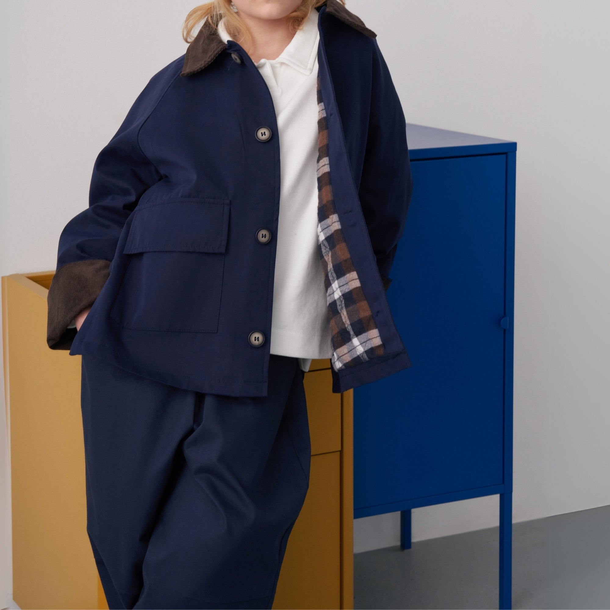 manteau pour enfant à col velours