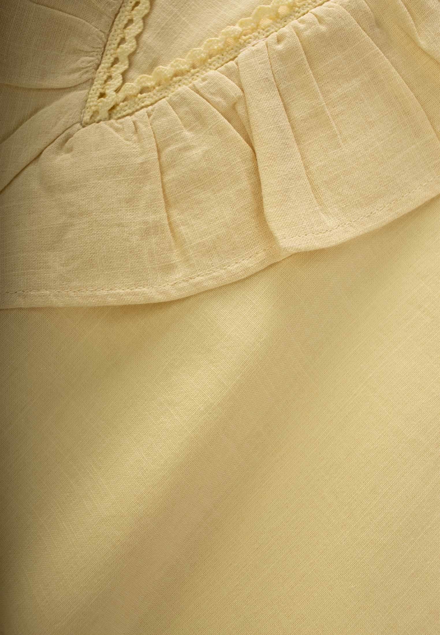 Robe fille volantée à dentelle