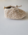 chaussons bébé en coton bouclé