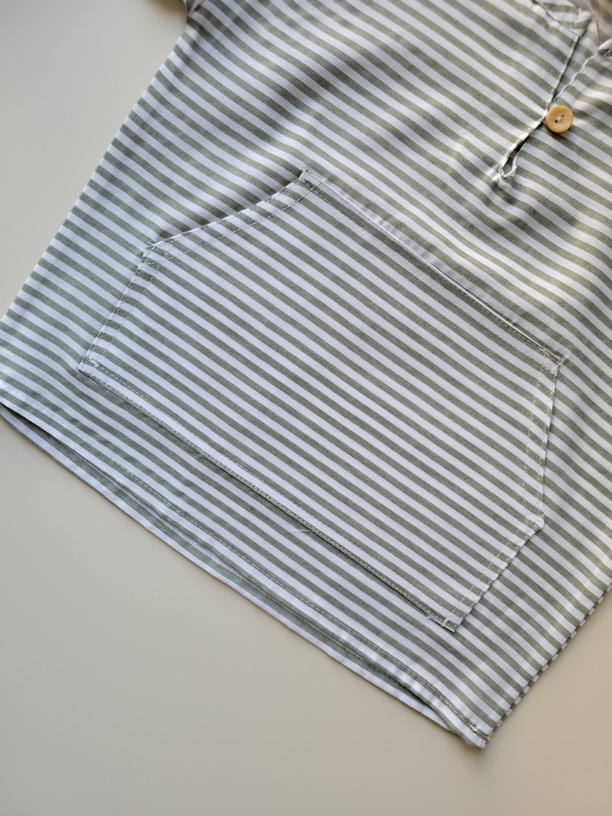 ensemble garçon léger en gaz de coton et haut rayé