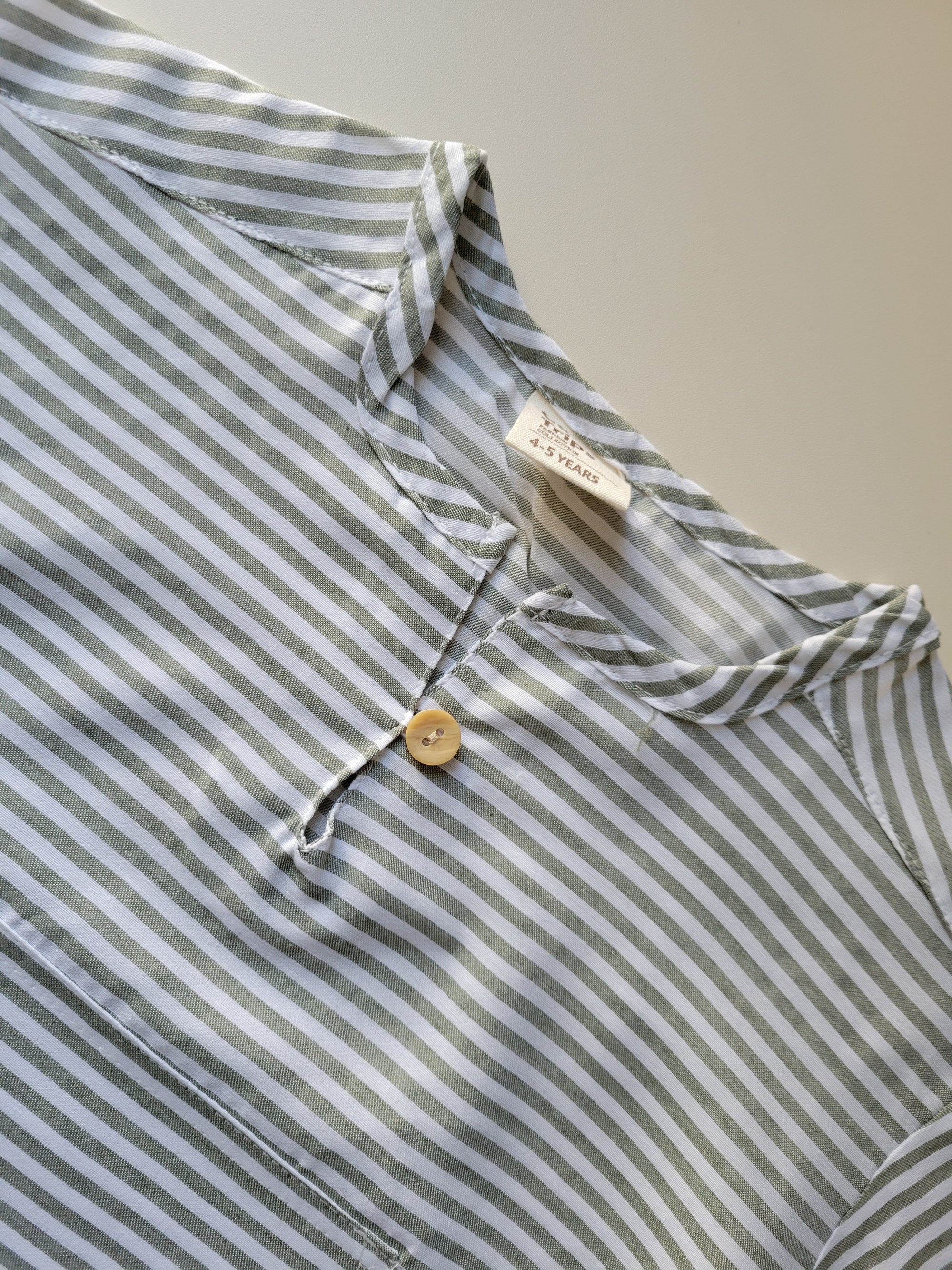 ensemble garçon léger en gaz de coton et haut rayé