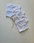 LOT 4 BODIES BLANCS BÉBÉ – MANCHES LONGUES – PRESSIONS PRATIQUES – DÈS 1 MOIS