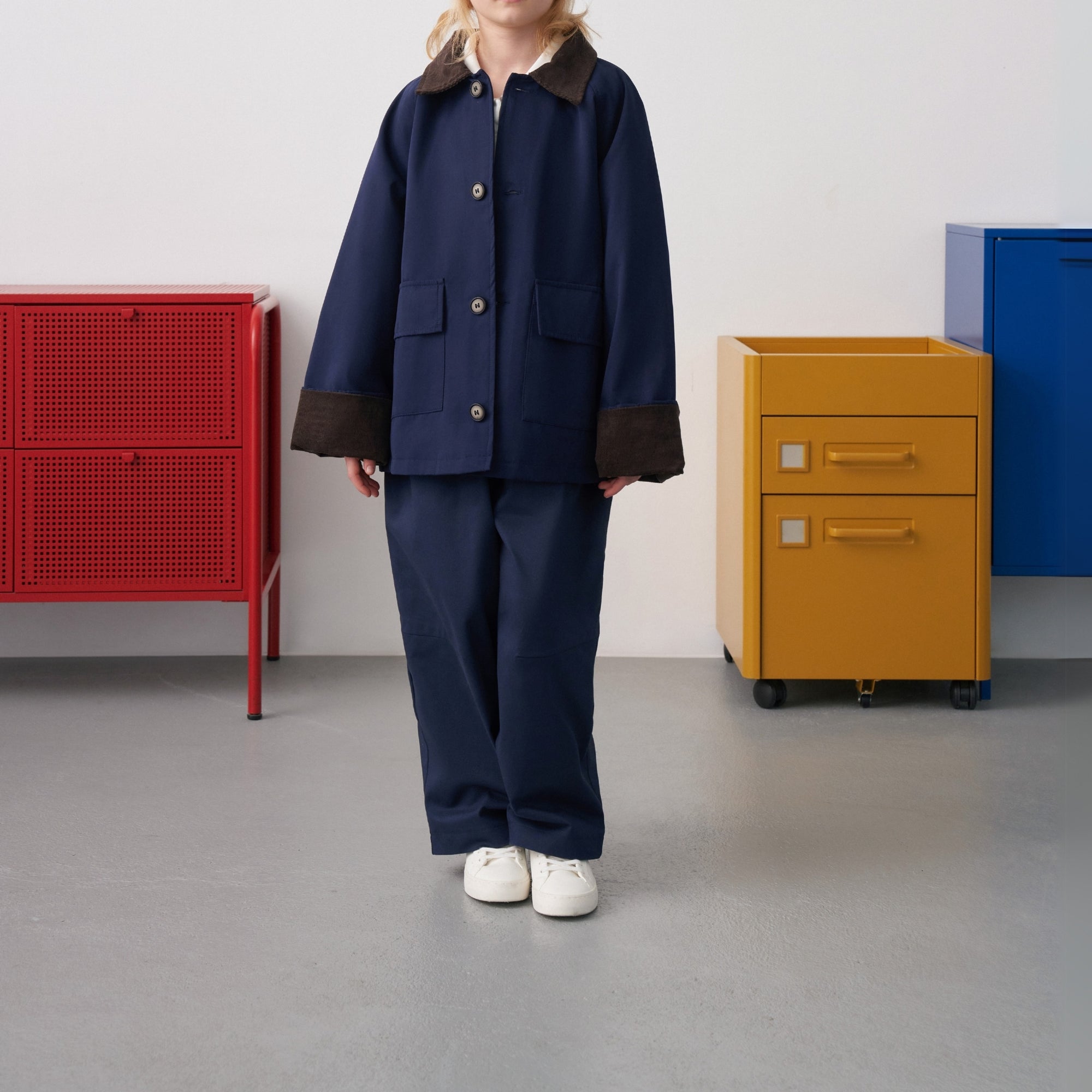 manteau pour enfant à col velours