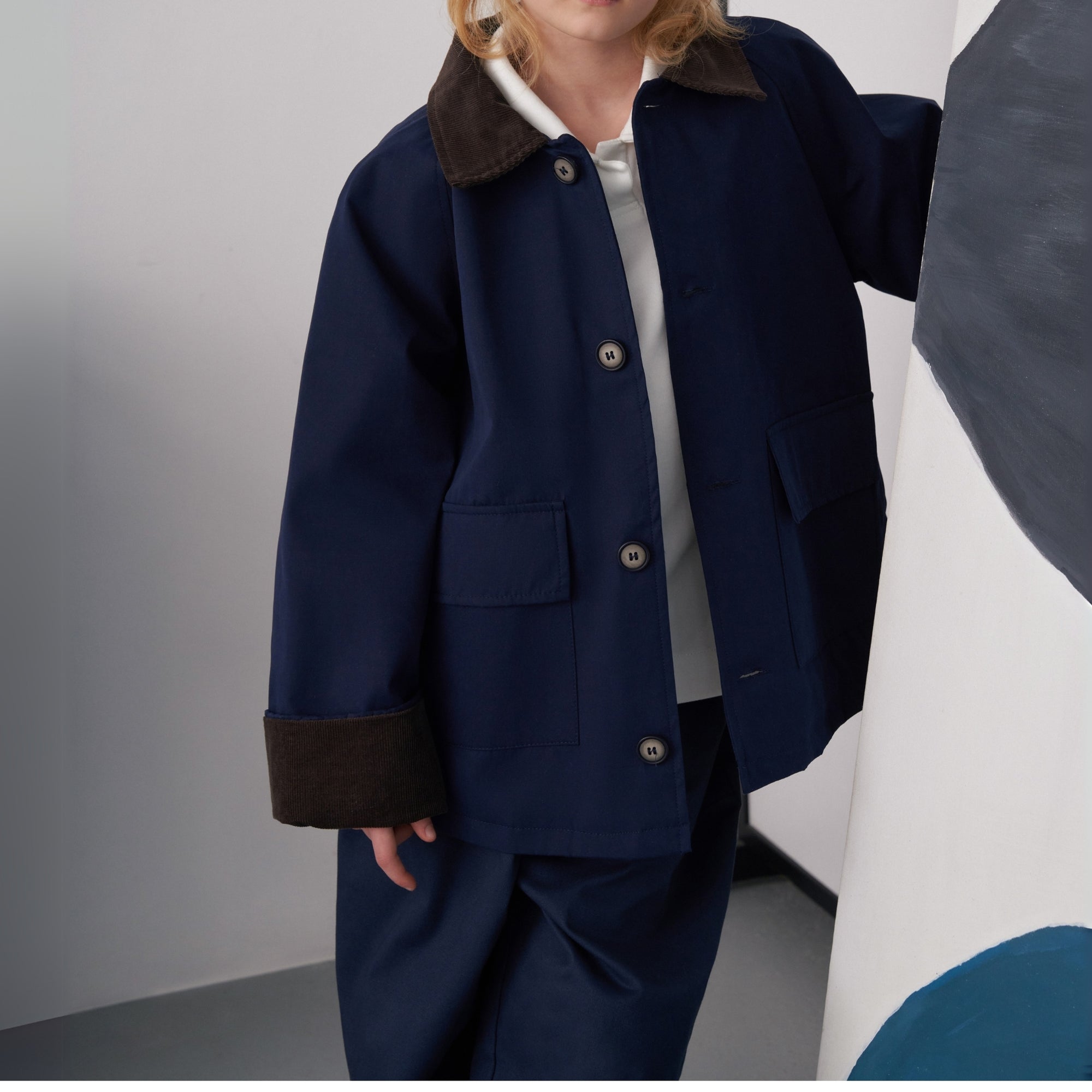 manteau pour enfant à col velours