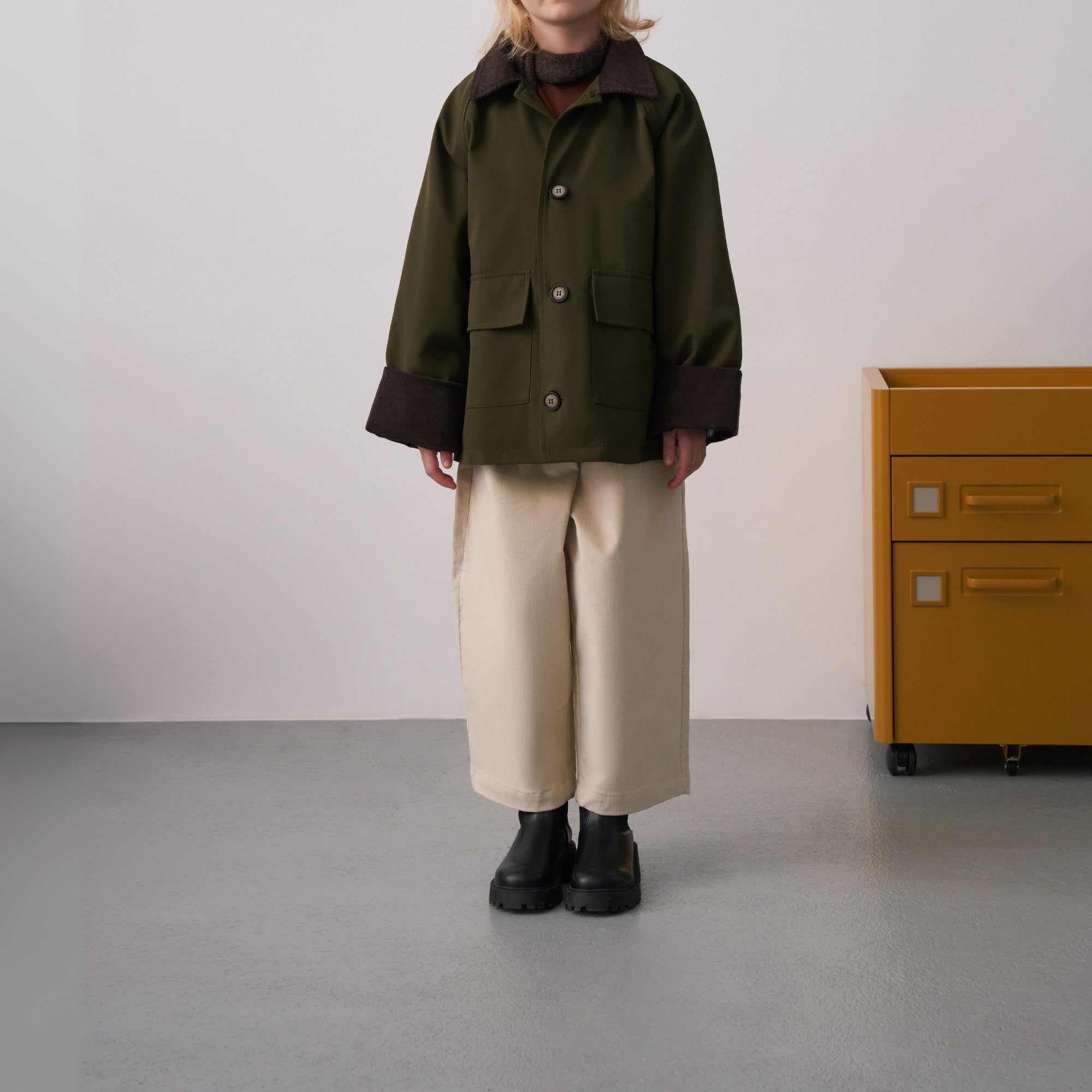 manteau pour enfant à col velours