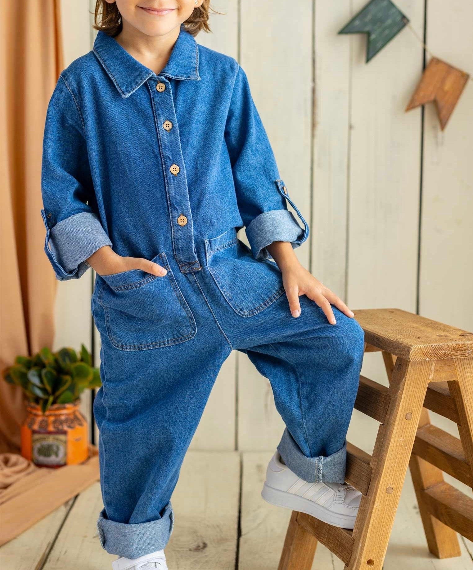 salopette enfant en jean