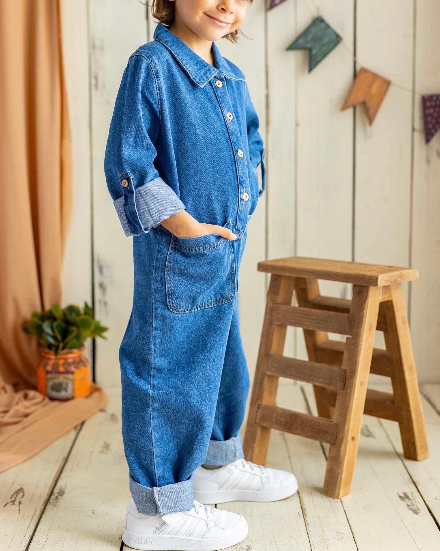 salopette enfant en jean