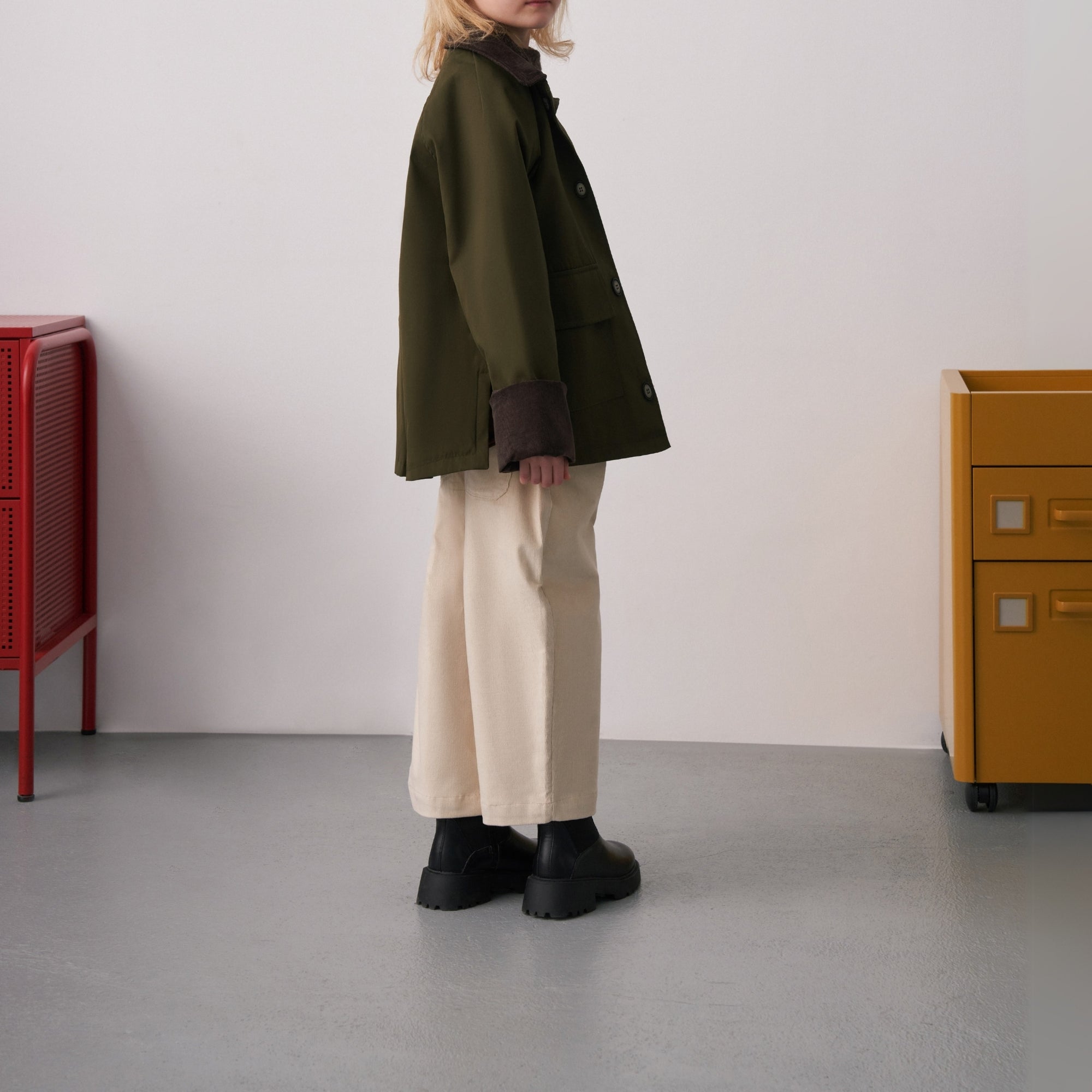 manteau pour enfant à col velours