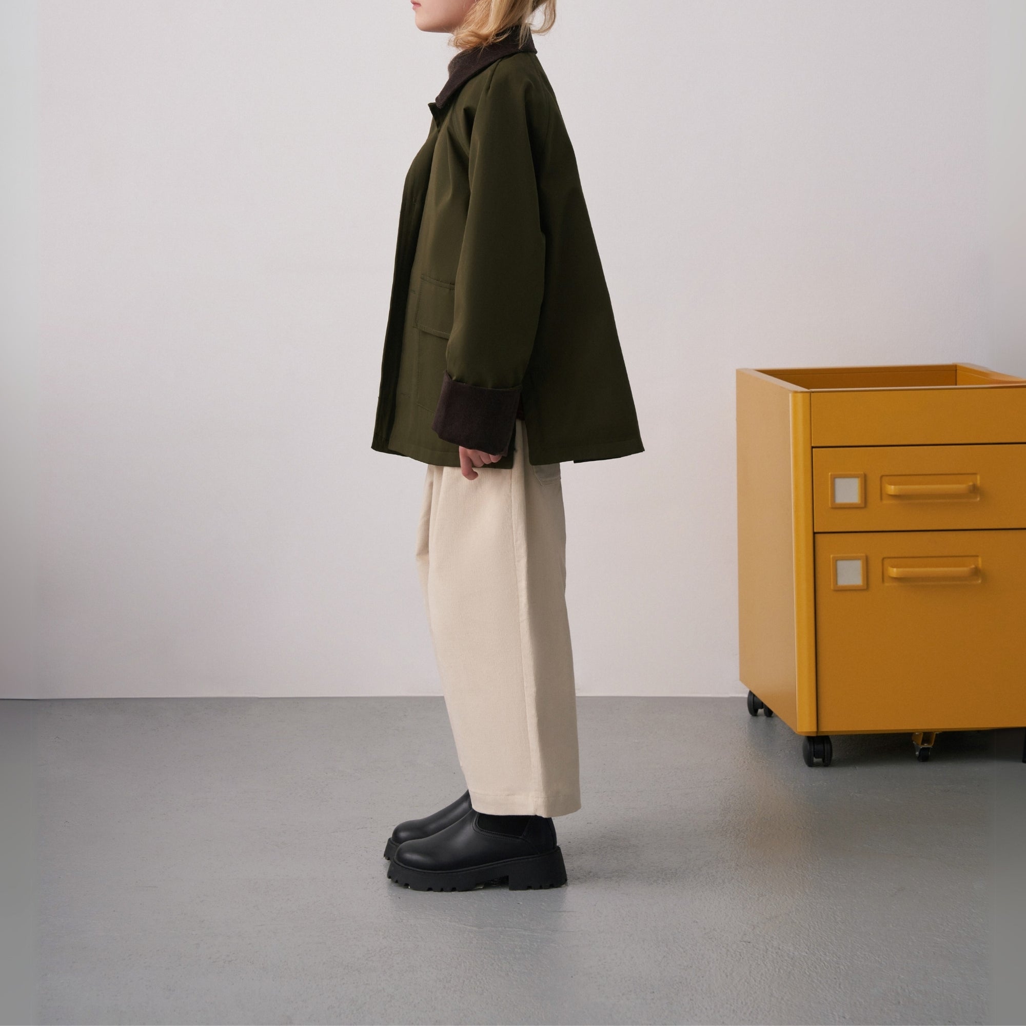 manteau pour enfant à col velours