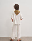 ensemble blanc pour enfant t-shirt et pantalon ample