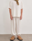 ensemble blanc pour enfant t-shirt et pantalon ample