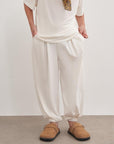 ensemble blanc pour enfant t-shirt et pantalon ample