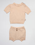 ENSEMBLE EN MAILLE LISSE T-SHIRT & SHORT