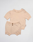 ENSEMBLE EN MAILLE LISSE T-SHIRT & SHORT