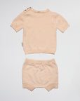 ENSEMBLE EN MAILLE LISSE T-SHIRT & SHORT