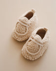 chaussons bébé en coton bouclé