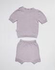 ENSEMBLE EN MAILLE LISSE T-SHIRT & SHORT