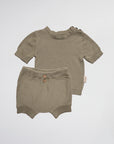 ENSEMBLE EN MAILLE LISSE T-SHIRT & SHORT