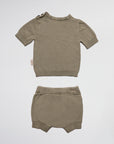 ENSEMBLE EN MAILLE LISSE T-SHIRT & SHORT