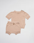 ENSEMBLE EN MAILLE LISSE T-SHIRT & SHORT