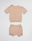 ENSEMBLE EN MAILLE LISSE T-SHIRT & SHORT