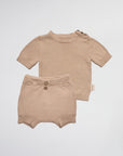 ENSEMBLE EN MAILLE LISSE T-SHIRT & SHORT