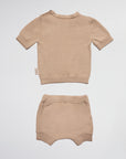 ENSEMBLE EN MAILLE LISSE T-SHIRT & SHORT