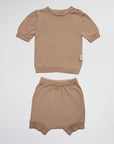 ENSEMBLE EN MAILLE LISSE T-SHIRT & SHORT