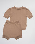 ENSEMBLE EN MAILLE LISSE T-SHIRT & SHORT