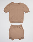 ENSEMBLE EN MAILLE LISSE T-SHIRT & SHORT