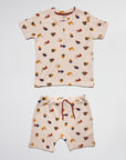 ensemble imprimé garçon t-shirt et short