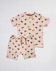 ensemble imprimé garçon t-shirt et short