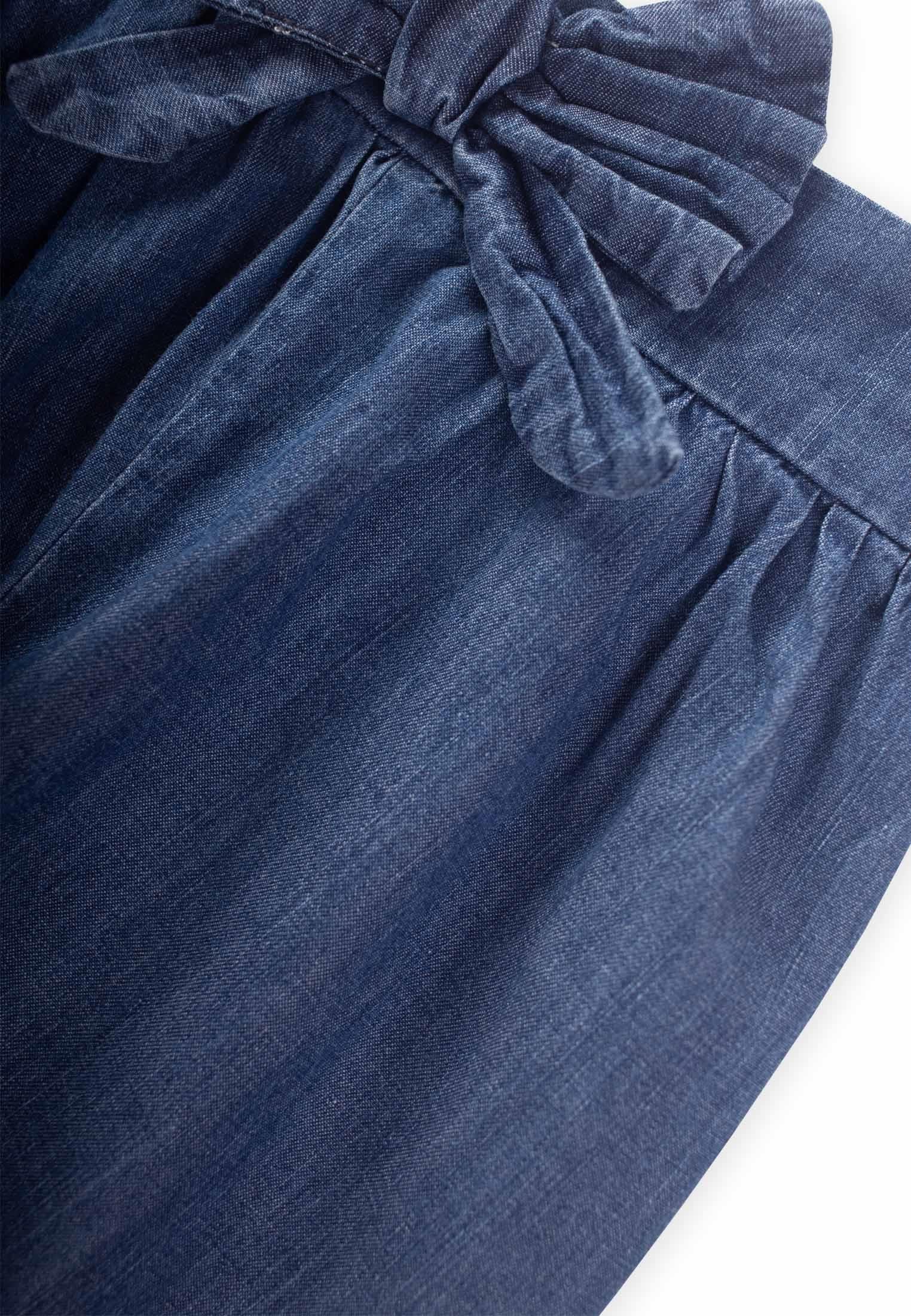 jean fille coupe carotte à nœud