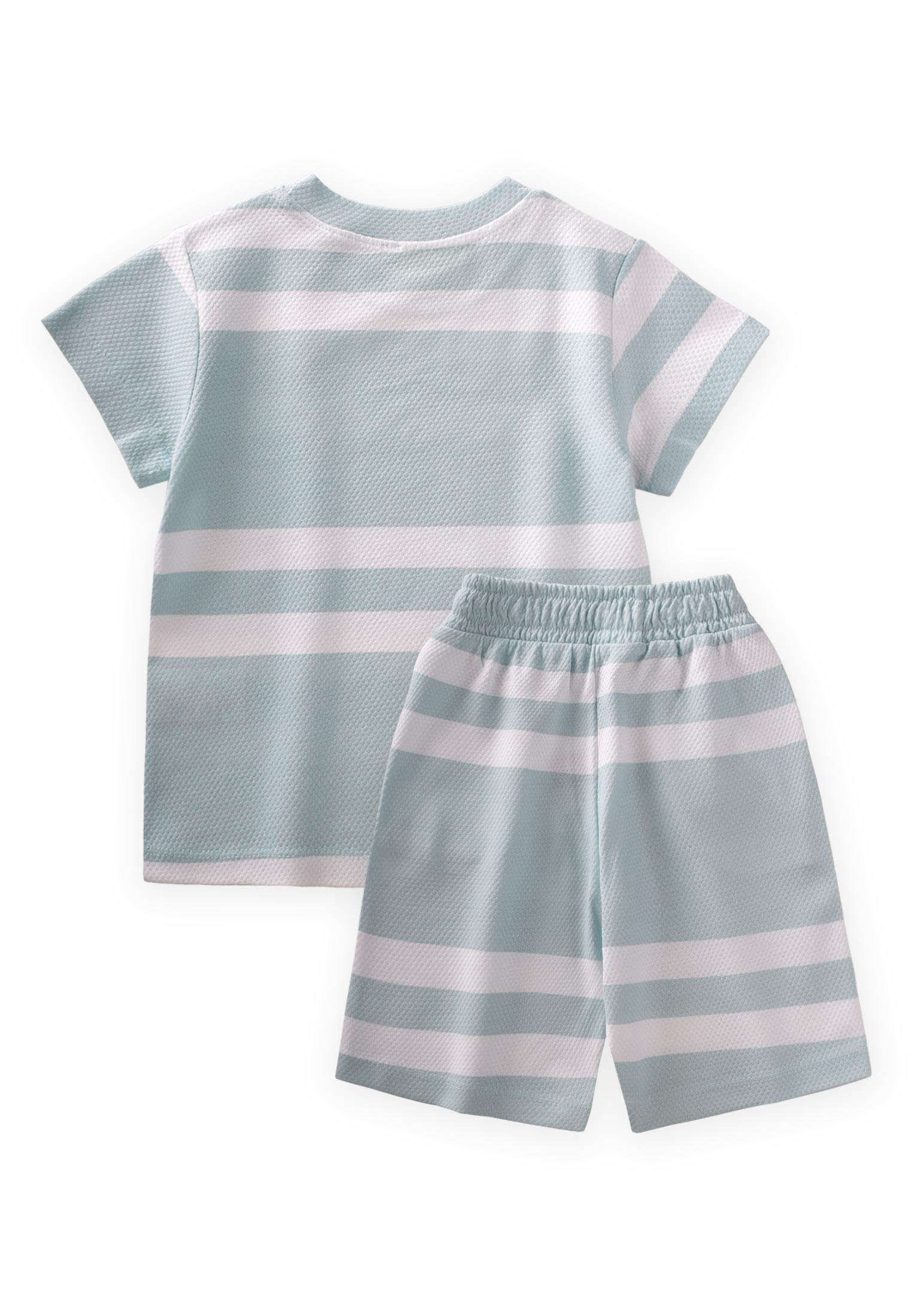 ensemble garçon Tee-shirt et short rayé