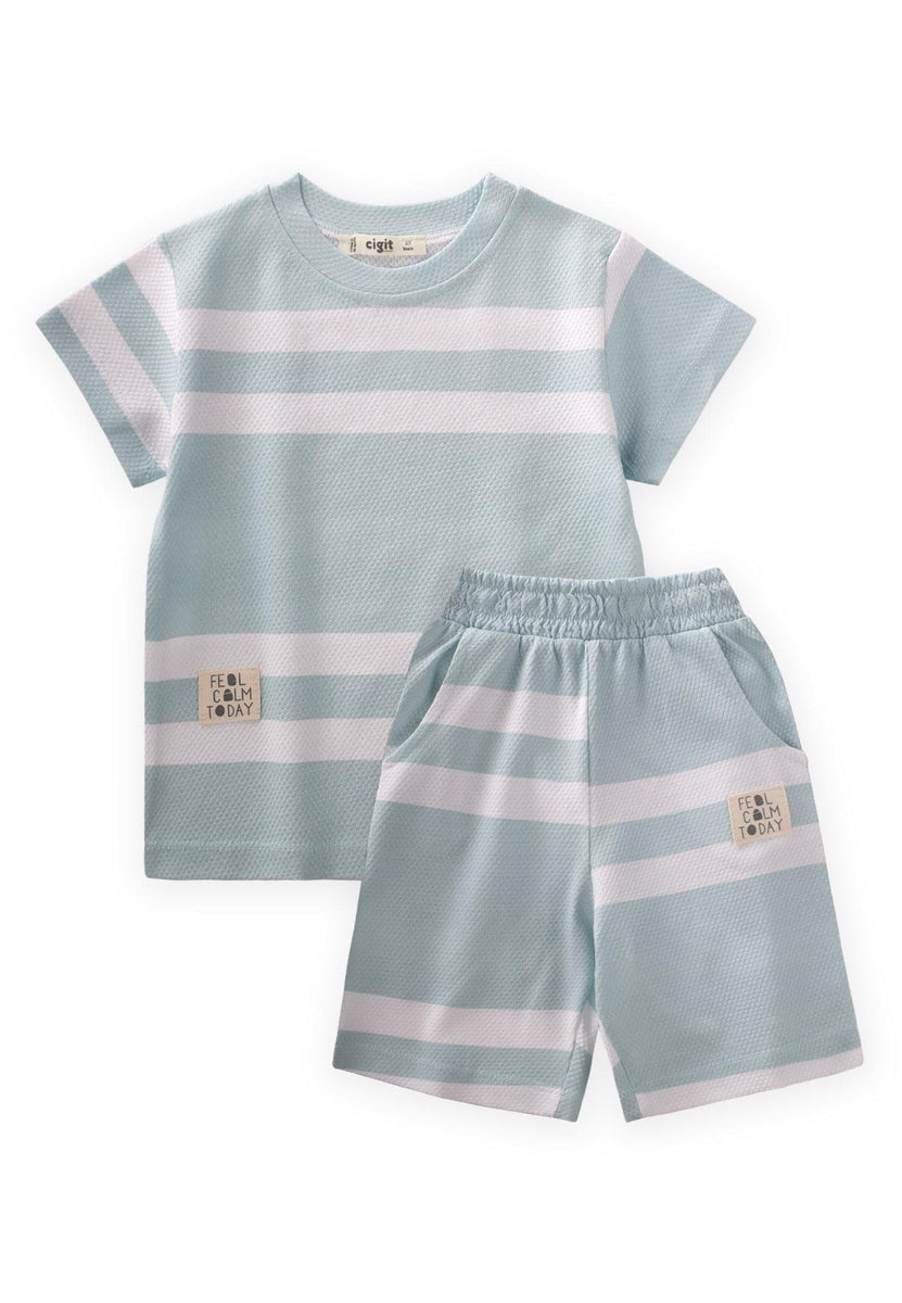 Carolilly Ensemble Enfant Bébé Garçon Eté Short Et Tee Shirt Imprimé Animaux à Manches Courtes Vêtements Infantile Casual (Beige Poulet, 0-6 Months
