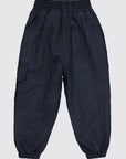 Pantalon Garçon Cargo En Nylon Doublé Polaire Marine