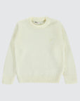 Pull Fille Tricoté Classique À Col Rond - écru