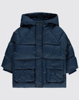 Doudoune Garçon À Capuche Soft Marine