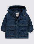 Doudoune Garçon À Capuche Soft Marine