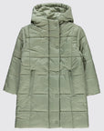 Manteau Fille Hiver Long Matelassé À Capuche