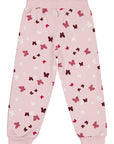 Pantalon Fille En Molleton Rose Imprimé Papillons