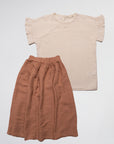 ensemble bohème pour fille robe et t-shirt
