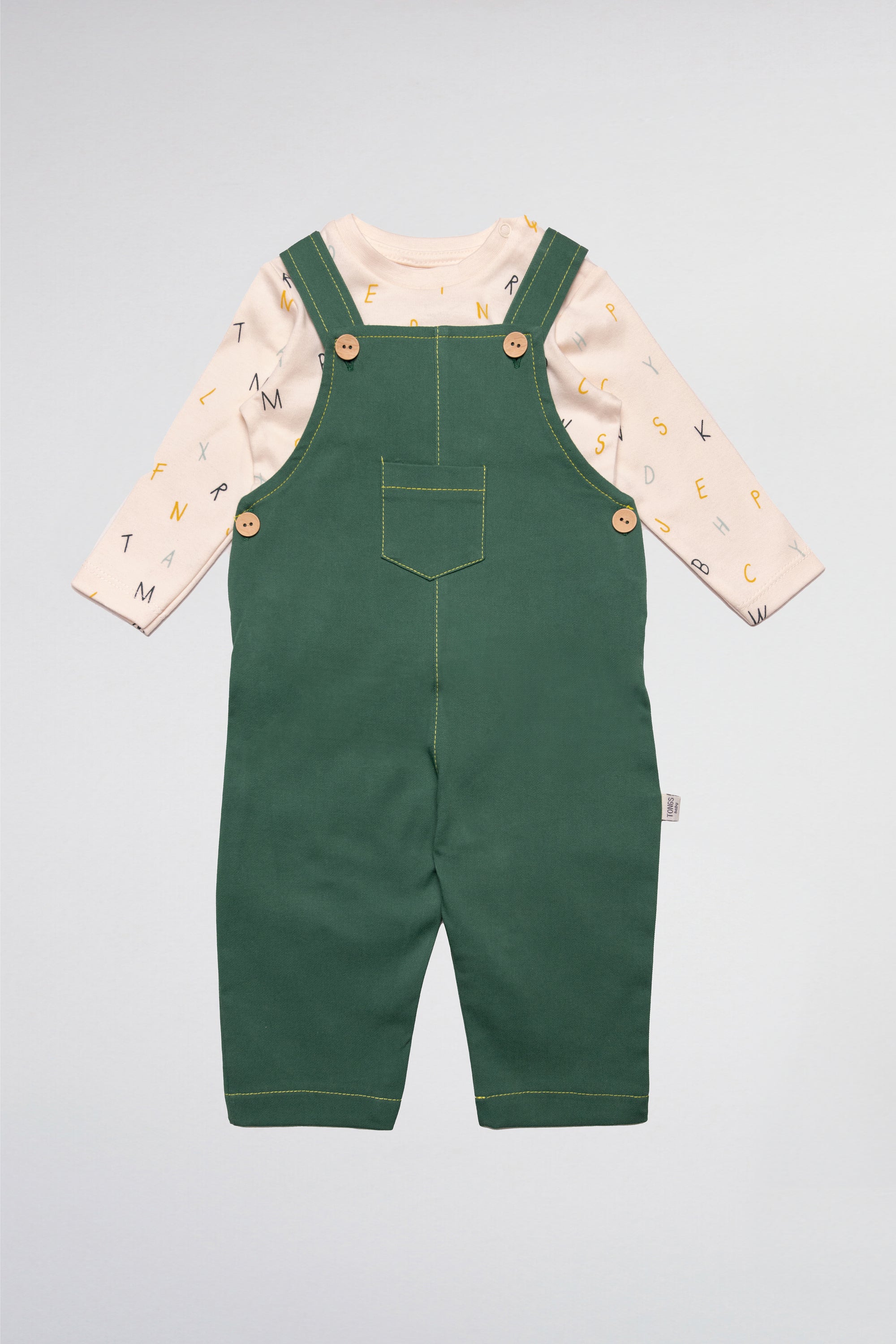 Ensemble Salopette et Body Alphabet pour Bébé