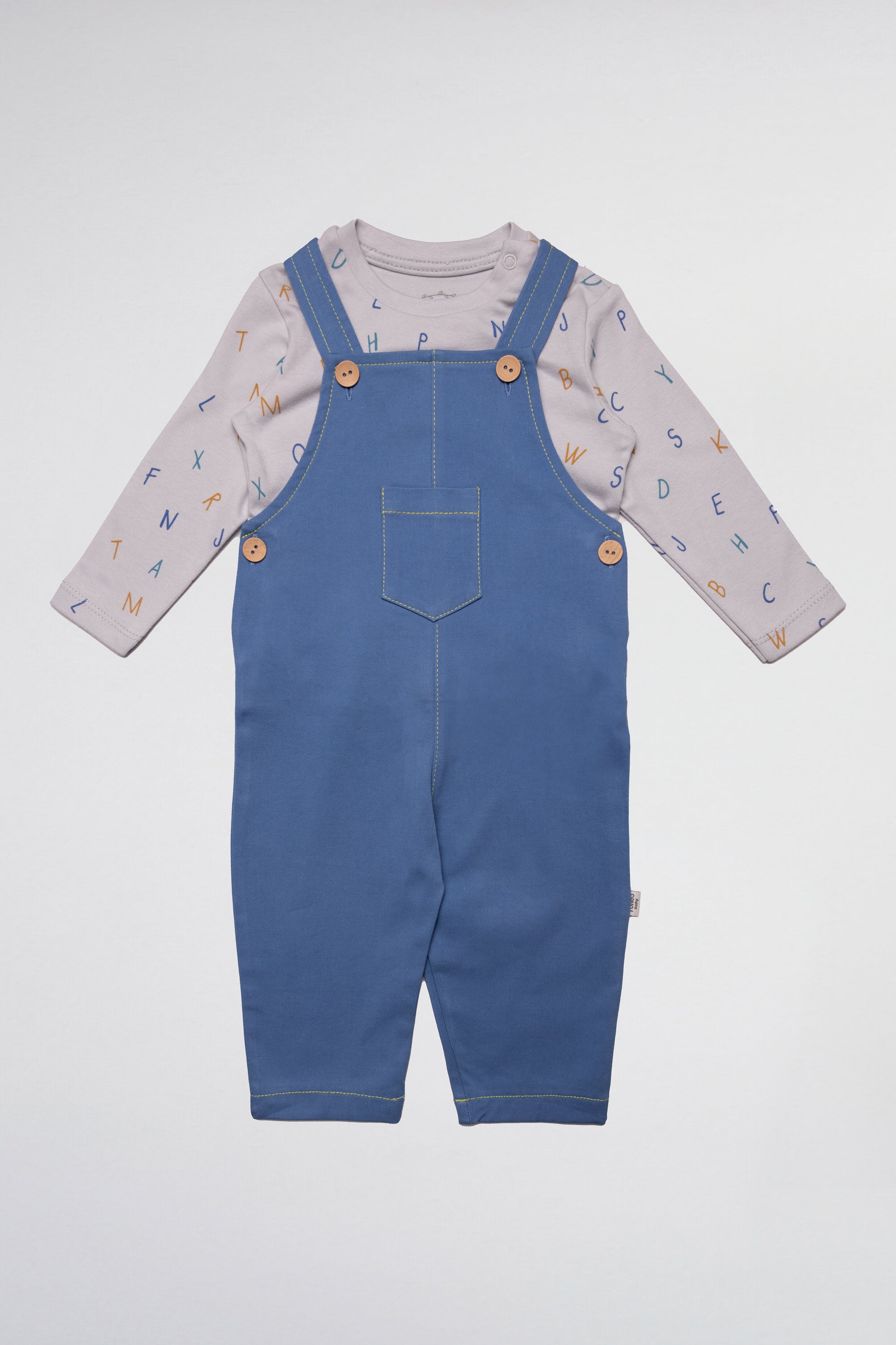 Ensemble Salopette et Body Alphabet pour Bébé
